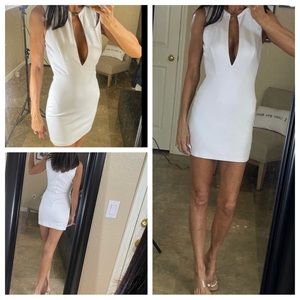 bebe Ivory Sleeveless Mini Dress